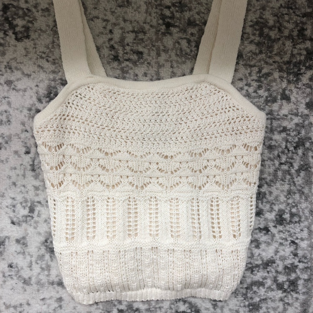 Abercrombie Square Neck Sweater Crop Tank